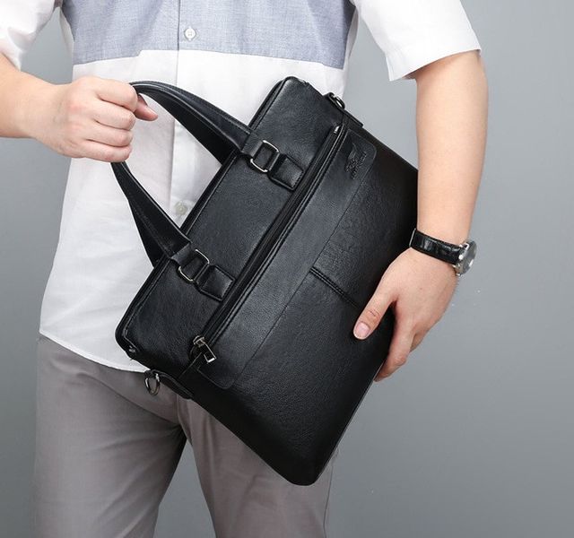 Мужская сумка для ноутбука эко кожа, мужской портфель под ноутбук планшет лаптоп, макбук сумка-папка 1072ТК фото