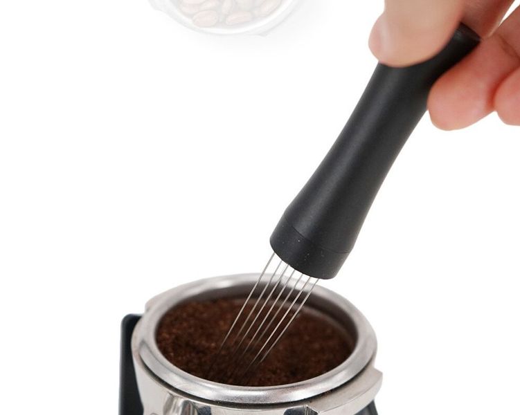 Розподільник меленої кави Tool Needle в холдері Розпушувач Чорний DSC021 фото