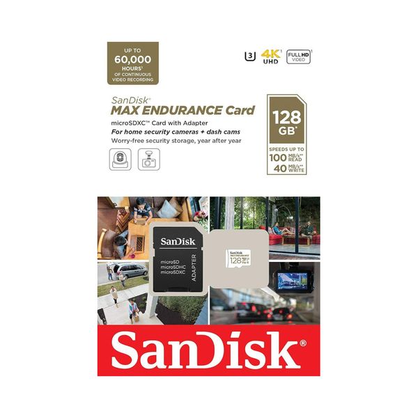 Карта пам'яті 128 ГБ microSDXC U3 V30 SanDisk Max Endurance SDSQQVR-128G-GN6IA 3667 фото