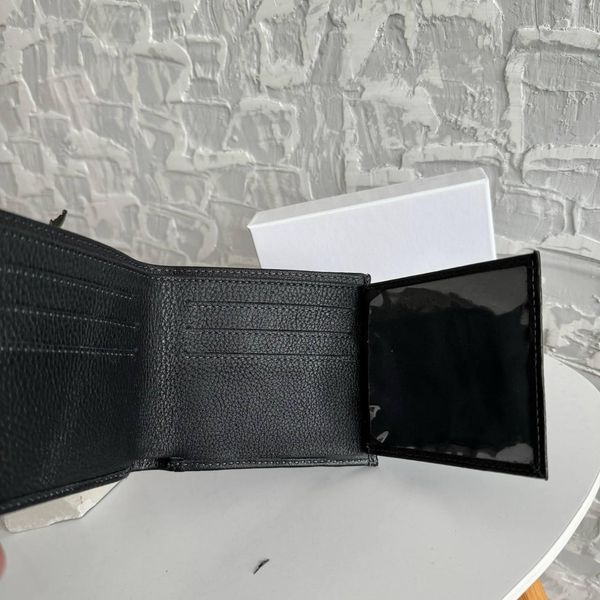 мужской кожаный кошелек портмоне на магните черный натуральная кожа 1444 фото