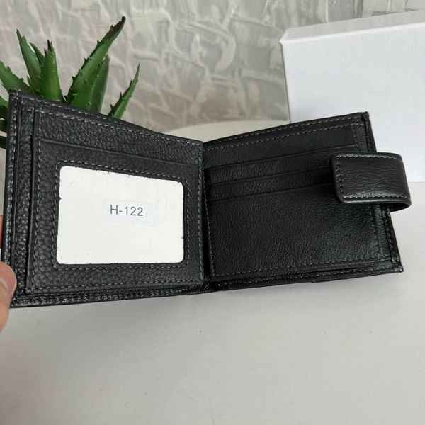 чоловічий шкіряний гаманець портмоне на магніті чорний натуральна шкіра 1444 фото