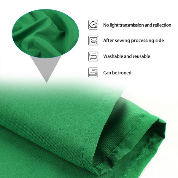 Фон для фото, фотофон тканинний Зелений хромакей (150 см × 200 см) 4715 фото