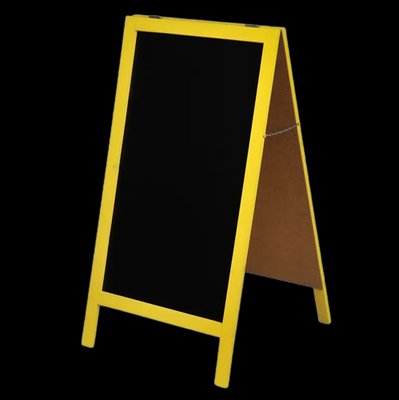 Штендер А - образный меловой, желтый 1018/yelow фото