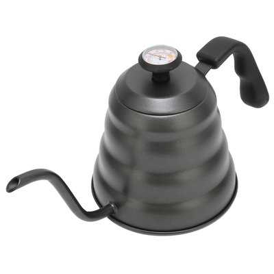 Чайник із термометром 1.2 л Pour Over Coffee Pot Чорний Матовий 15439M фото