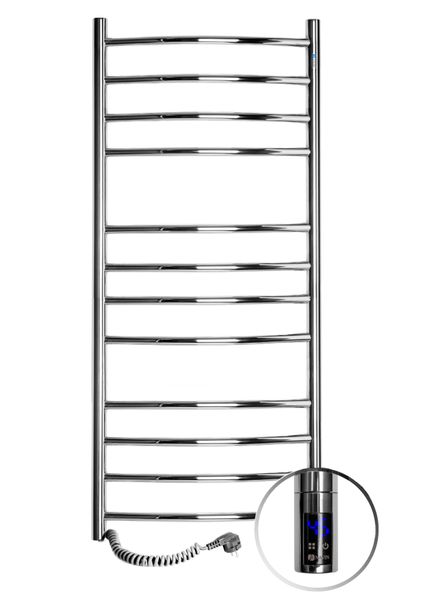 Электрическое полотенцесушитель из нержавеющей стали Камелия 480х1200 Sensor левая с таймером хром 10-007133-4812 фото