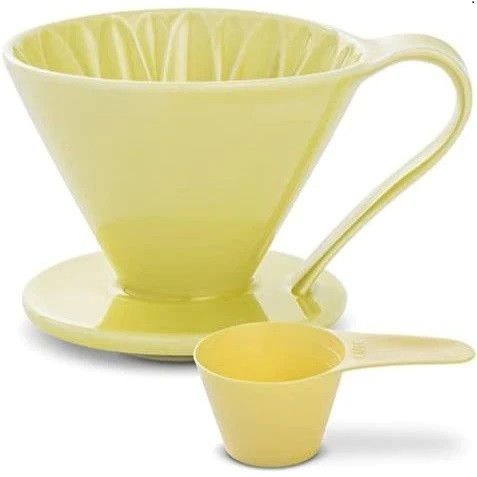 Пуровер Cafec Arita желтая хризантема Ware Flower Dripper Cup4 Yellow 15855 фото