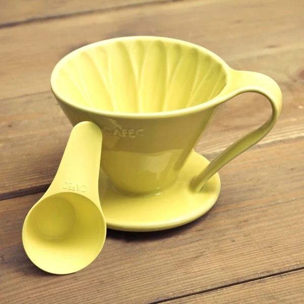 Пуровер Cafec Arita жовта хризантема Ware Flower Dripper Cup4 Yellow 15855 фото