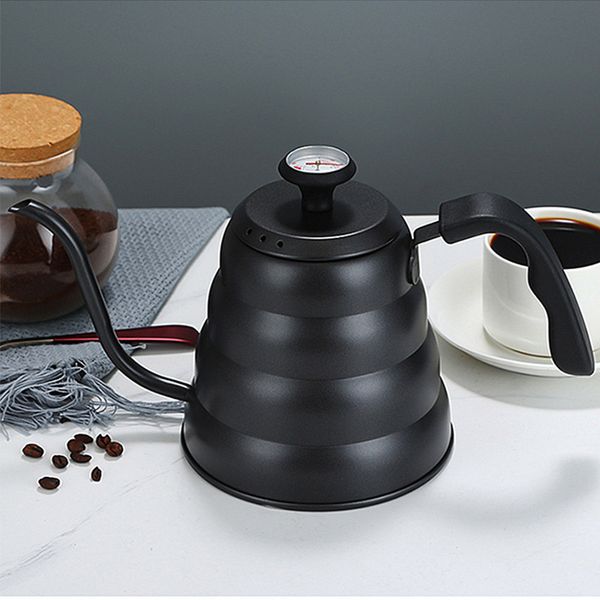 Чайник с термометром 1.2 л Pour Over Coffee Pot Черный Матовый 15439M фото