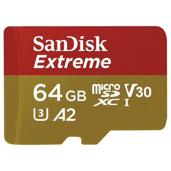 Карта памяти 64 GB microSDXC UHS-I U3 A2 SanDisk Extreme SDSQXAH-064G-GN6MA 3688 фото