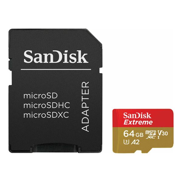 Карта памяти 64 GB microSDXC UHS-I U3 A2 SanDisk Extreme SDSQXAH-064G-GN6MA 3688 фото