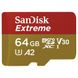 Карта памяти 64 GB microSDXC UHS-I U3 A2 SanDisk Extreme SDSQXAH-064G-GN6MA 3688 фото 2