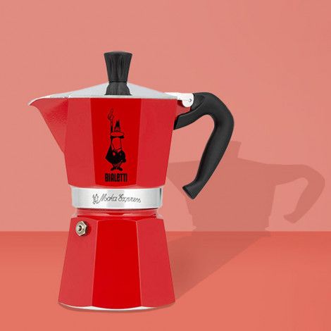 Гейзерна кавоварка Bialetti 270 мл. 6 чашок Червона 14242 фото