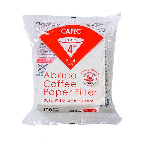 Фильтри бумажные CAFEC ABACA Filter Paper Cup4 100 шт АC4-100W фото