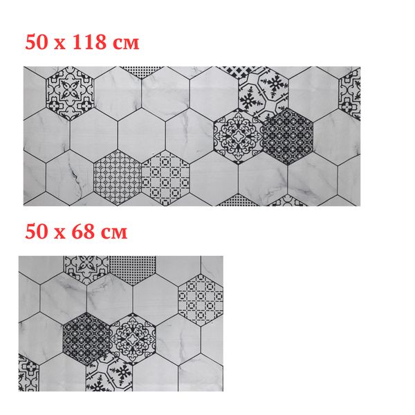Комплект килимків доріжки на кухню 50х118 и 50х68 см Соти К17 k17_68x118 фото