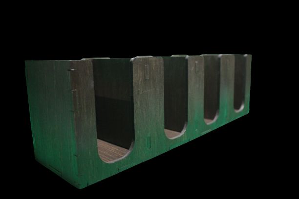 Органайзер для крышек на 4 отдела (№3) EcoWood Венге 15079 фото
