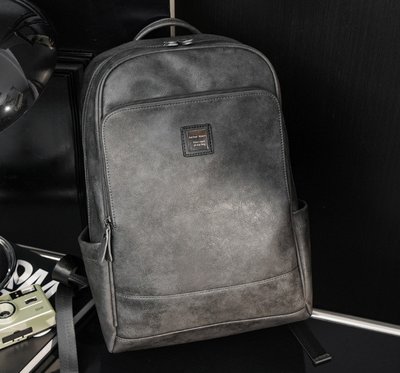 Чоловічий рюкзак сірий, великий і місткий ранець 1143 фото