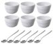 Набір чаш для каппінгу кави 6 шт Ancap 240 мл + 6 ложок для каппінгу Sola Tasting Spoon 18738 фото 1