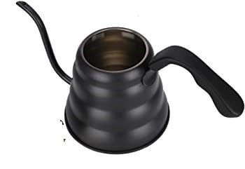 Чайник із термометром 1.2 л Pour Over Coffee Pot Чорний Глянець 15439 фото
