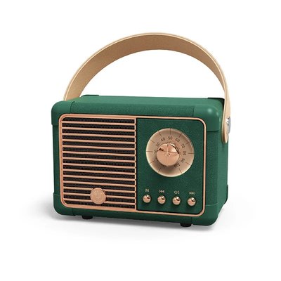 Колонка портативная Bluetooth FM-радио ретро зеленая AC Prof HM11-G Plus 4122 фото