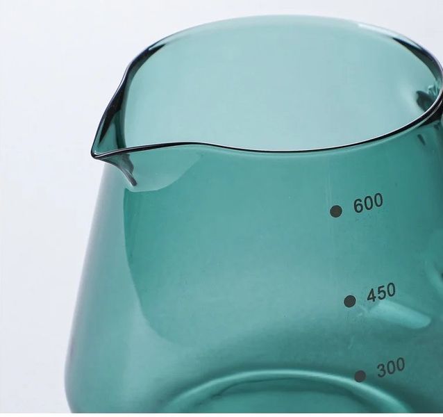 Набір Green Glass V60 Заварник 600 мл. Пуровер 02 скляний "Йорга" 30033 фото