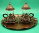 Турецький набір для подачі кави Армуди з лукумницями Бронза на підносі 14818 фото 2