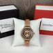 Модний жіночий наручний годинник Гірський кришталь , годинник-браслет з камінчиками Рожеве золото 922 фото