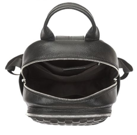 Міський жіночий шкіряний рюкзак чорний, рюкзачок для дівчат з натуральної шкіри 1369 фото