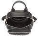 Городской женский кожаный рюкзак черный клеточка, рюкзачок для девушек из натуральной кожи 1369 фото 9