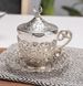 Турецкая чашка Демитас Acar с блюдцем 110 мл. Серебро 14825 фото 2