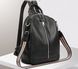 Женский кожаный городской рюкзак прогулочный рюкзачок из натуральной кожи черный 1496 фото 6