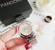 Стильные женские наручные часы стиль Pandora Серебро с розовым 506 фото