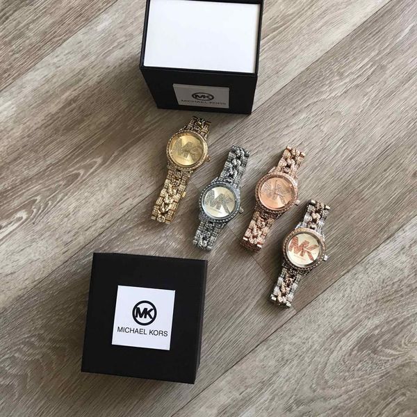 Жіночий годинник у коробочці наручний годинник з камінням золотистий сріблястий 617+К фото