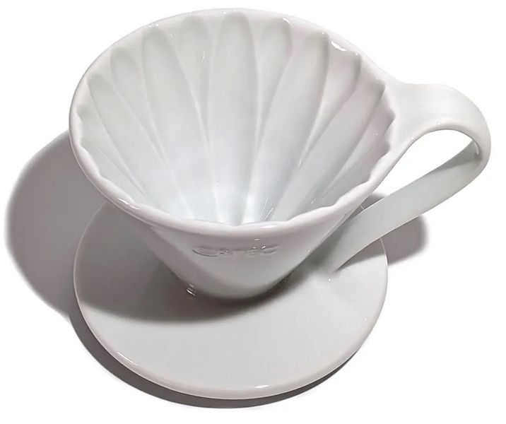 Пуровер Cafec Arita белая магнолия Ware Flower Dripper Cup4 White 15852 фото