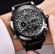 Армійський чоловічий наручний годинник чорний, міцний військовий годинник з підсвічуванням секундоміром 372 фото 3
