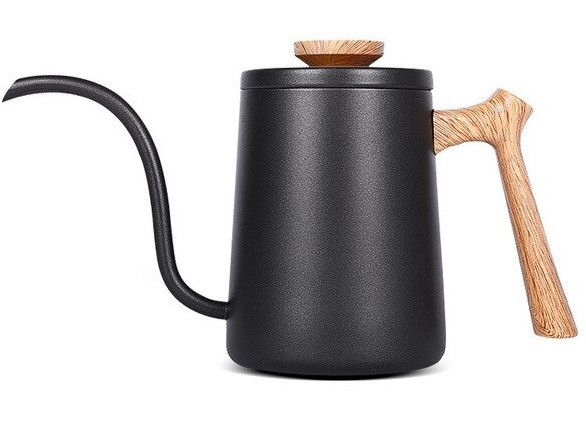 Чайник для кофе с длинным носиком 600 мл Drip Kettle Binco Черный 15437 фото