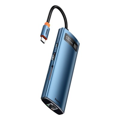 Концентратор хаб USB Type-C 8в1 зарядный картридер 100Вт Baseus Metal Gleam WKWG000103 3136 фото