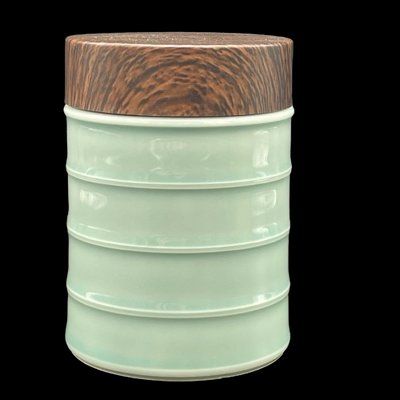 Баночка Світло голуба Storage pot керамічна для зберігання чаю та матчі 18587 фото