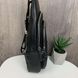 Мужская кожаная сумка бананка на грудь черная Кроссбоди барсетка для мужчин натуральная кожа 540А фото 4