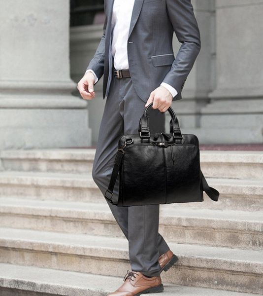 Чоловіча сумка для ноутбука еко шкіра, чоловічий портфель під ноутбук, планшет, лаптоп, Макбук 354МК фото