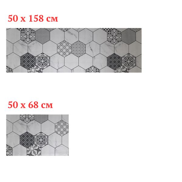 Комплект ковриков дорожки на кухню 50х158 и 50х68 см Соты К17 k17_68x158 фото