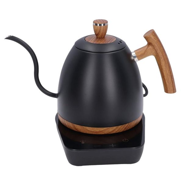 Чайник Reda Pro 800 ml електричний для кави Чорний Wood B31107 фото
