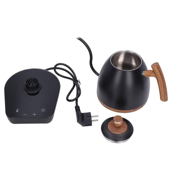 Чайник Reda Pro 800 ml електричний для кави Чорний Wood B31107 фото