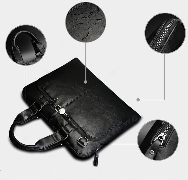 Мужская сумка для ноутбука эко кожа, мужской портфель под ноутбук, планшет, лаптоп, макбук 354МК фото
