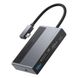 Концентратор хаб USB Type-C 6в1 HDMI 4K зарядный картридер 100Вт Baseus Metal Gleam CAHUB-DA0G 3132 фото 1