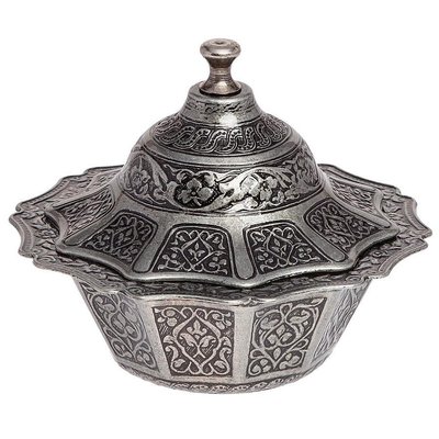 Турецкая Лукумница / сахарница восточная. Цвет Темное серебро 18879 фото