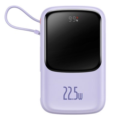 Повербанк 20000 мАгод 22.5Вт USB Type-C фіолетовий Baseus Qpow PPQD030105 3748 фото