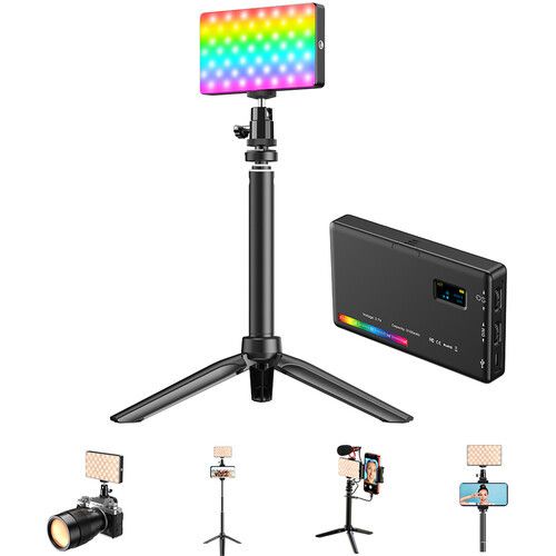 Світлодіодний відеосвітло Apexel FL07 RGB 2500–9000 К, CRI95+ зі штативом для фотоблогів APL-FL07 фото