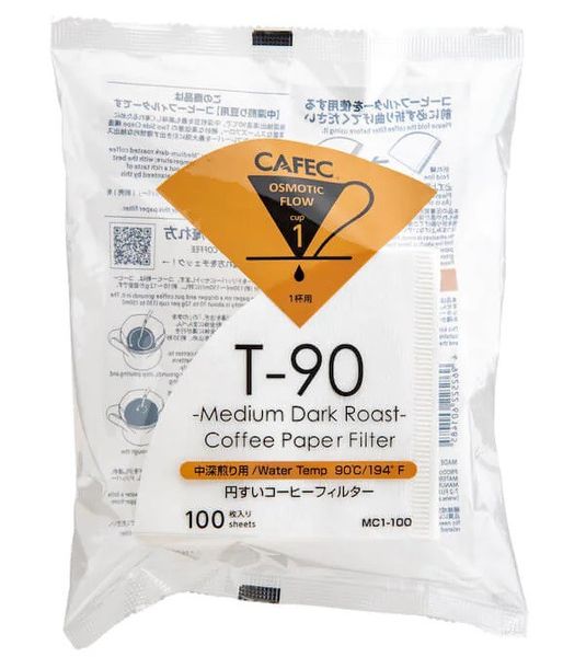 Фильтри бумажные CAFEC Medium Dark Roast T-90 Cup4 100 шт. для кофе MC4-100W фото