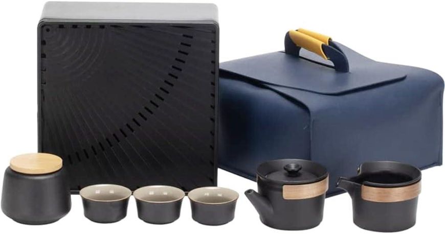 Набор Gongfu Travel Tea Set Black для чайной церемонии на 9 предметов 300560 фото
