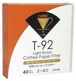 Фільтри паперові CAFEC Light Roast T-92 Cup4 40 шт. для кави LC4-40W фото